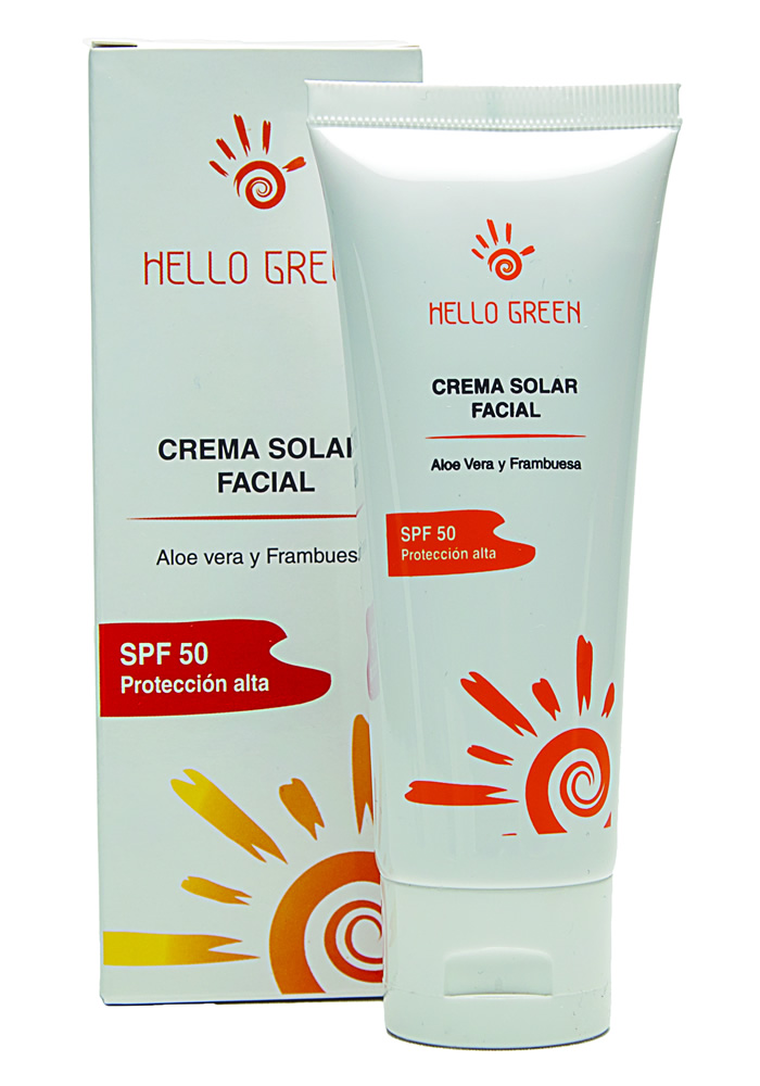 Crema solar facial SPF 50 cremasolarfacialhellogreen